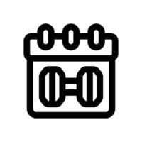 schedule line icon. Clean and minimalist icon for websites, mobile apps, presentations, and logos. Fully scalable and customizable for any project. vector