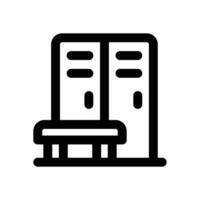locker room line icon. Clean and minimalist icon for websites, mobile apps, presentations, and logos. Fully scalable and customizable for any project. vector