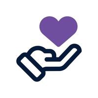 healthy heart dual tone icon. Sleek and modern icon for websites, mobile apps, marketing materials, and corporate design. Fully scalable and ready to use. vector