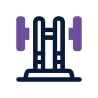 bench press dual tone icon. Sleek and modern icon for websites, mobile apps, marketing materials, and corporate design. Fully scalable and ready to use. vector
