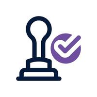 approvement dual tone icon. Sleek and modern icon for websites, mobile apps, marketing materials, and corporate design. Fully scalable and ready to use. vector
