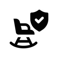 life insurance glyph icon. Strong and solid icon for websites, mobile interfaces, presentations, and visual branding. High quality and easy to edit. vector