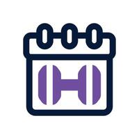 schedule dual tone icon. Sleek and modern icon for websites, mobile apps, marketing materials, and corporate design. Fully scalable and ready to use. vector