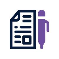 document signature dual tone icon. Sleek and modern icon for websites, mobile apps, marketing materials, and corporate design. Fully scalable and ready to use. vector