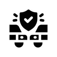 car accident glyph icon. Strong and solid icon for websites, mobile interfaces, presentations, and visual branding. High quality and easy to edit. vector