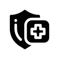 health insurance glyph icon. Strong and solid icon for websites, mobile interfaces, presentations, and visual branding. High quality and easy to edit. vector
