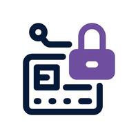 credit lock dual tone icon. Sleek and modern icon for websites, mobile apps, marketing materials, and corporate design. Fully scalable and ready to use. vector