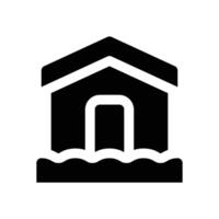 flood glyph icon. Strong and solid icon for websites, mobile interfaces, presentations, and visual branding. High quality and easy to edit. vector