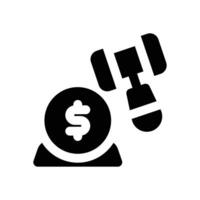 penalty glyph icon. Strong and solid icon for websites, mobile interfaces, presentations, and visual branding. High quality and easy to edit. vector