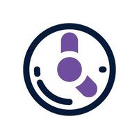 time dual tone icon. Sleek and modern icon for websites, mobile apps, marketing materials, and corporate design. Fully scalable and ready to use. vector