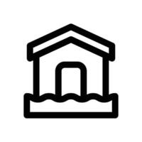 flood line icon. Clean and minimalist icon for websites, mobile apps, presentations, and logos. Fully scalable and customizable for any project. vector