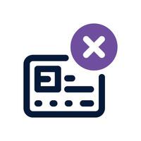 credit limit dual tone icon. Sleek and modern icon for websites, mobile apps, marketing materials, and corporate design. Fully scalable and ready to use. vector