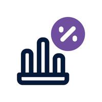 bar chart dual tone icon. Sleek and modern icon for websites, mobile apps, marketing materials, and corporate design. Fully scalable and ready to use. vector