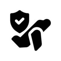 travel insurance glyph icon. Strong and solid icon for websites, mobile interfaces, presentations, and visual branding. High quality and easy to edit. vector