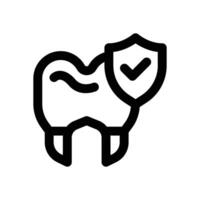 dental insurance line icon. Clean and minimalist icon for websites, mobile apps, presentations, and logos. Fully scalable and customizable for any project. vector