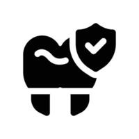 dental insurance glyph icon. Strong and solid icon for websites, mobile interfaces, presentations, and visual branding. High quality and easy to edit. vector