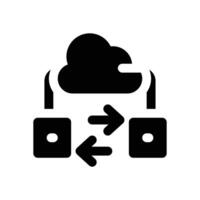 data transfer glyph icon. Strong and solid icon for websites, mobile interfaces, presentations, and visual branding. High quality and easy to edit. vector