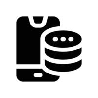 mobile storage glyph icon. Strong and solid icon for websites, mobile interfaces, presentations, and visual branding. High quality and easy to edit. vector