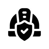 job insurance glyph icon. Strong and solid icon for websites, mobile interfaces, presentations, and visual branding. High quality and easy to edit. vector