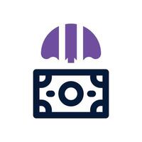 money insurance dual tone icon. Sleek and modern icon for websites, mobile apps, marketing materials, and corporate design. Fully scalable and ready to use. vector