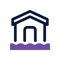 flood dual tone icon. Sleek and modern icon for websites, mobile apps, marketing materials, and corporate design. Fully scalable and ready to use. vector
