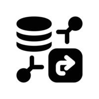 refresh database glyph icon. Strong and solid icon for websites, mobile interfaces, presentations, and visual branding. High quality and easy to edit. vector