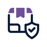 delivery insurance dual tone icon. Sleek and modern icon for websites, mobile apps, marketing materials, and corporate design. Fully scalable and ready to use. vector