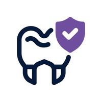 dental insurance dual tone icon. Sleek and modern icon for websites, mobile apps, marketing materials, and corporate design. Fully scalable and ready to use. vector