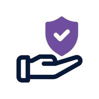 insurance dual tone icon. Sleek and modern icon for websites, mobile apps, marketing materials, and corporate design. Fully scalable and ready to use. vector