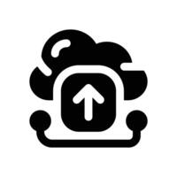 cloud download glyph icon. Strong and solid icon for websites, mobile interfaces, presentations, and visual branding. High quality and easy to edit. vector