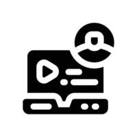 webinar glyph icon. Strong and solid icon for websites, mobile interfaces, presentations, and visual branding. High quality and easy to edit. vector