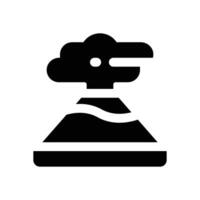 vulcano glyph icon. Strong and solid icon for websites, mobile interfaces, presentations, and visual branding. High quality and easy to edit. vector