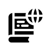 global learning glyph icon. Strong and solid icon for websites, mobile interfaces, presentations, and visual branding. High quality and easy to edit. vector