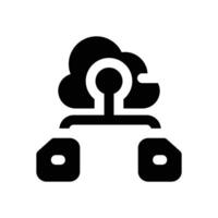 cloud folder glyph icon. Strong and solid icon for websites, mobile interfaces, presentations, and visual branding. High quality and easy to edit. vector