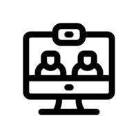 conference line icon. Clean and minimalist icon for websites, mobile apps, presentations, and logos. Fully scalable and customizable for any project. vector
