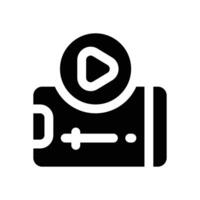 tutorial glyph icon. Strong and solid icon for websites, mobile interfaces, presentations, and visual branding. High quality and easy to edit. vector