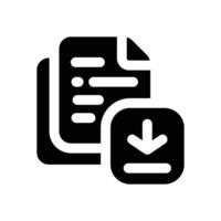 download glyph icon. Strong and solid icon for websites, mobile interfaces, presentations, and visual branding. High quality and easy to edit. vector