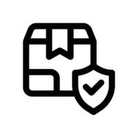 delivery insurance line icon. Clean and minimalist icon for websites, mobile apps, presentations, and logos. Fully scalable and customizable for any project. vector