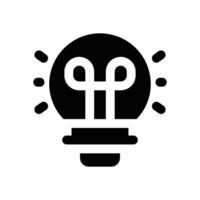 idea glyph icon. Strong and solid icon for websites, mobile interfaces, presentations, and visual branding. High quality and easy to edit. vector