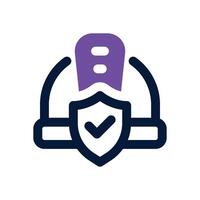 job insurance dual tone icon. Sleek and modern icon for websites, mobile apps, marketing materials, and corporate design. Fully scalable and ready to use. vector