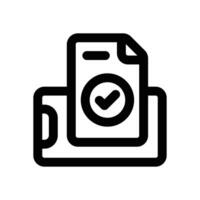 test result line icon. Clean and minimalist icon for websites, mobile apps, presentations, and logos. Fully scalable and customizable for any project. vector