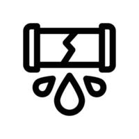 broken pipe line icon. Clean and minimalist icon for websites, mobile apps, presentations, and logos. Fully scalable and customizable for any project. vector