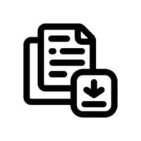 download line icon. Clean and minimalist icon for websites, mobile apps, presentations, and logos. Fully scalable and customizable for any project. vector