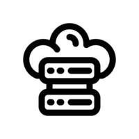 cloud server line icon. Clean and minimalist icon for websites, mobile apps, presentations, and logos. Fully scalable and customizable for any project. vector