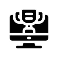 trophy glyph icon. Strong and solid icon for websites, mobile interfaces, presentations, and visual branding. High quality and easy to edit. vector