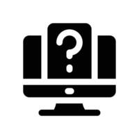 ask glyph icon. Strong and solid icon for websites, mobile interfaces, presentations, and visual branding. High quality and easy to edit. vector