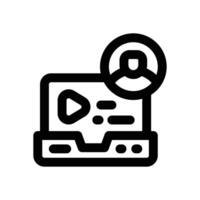 webinar line icon. Clean and minimalist icon for websites, mobile apps, presentations, and logos. Fully scalable and customizable for any project. vector
