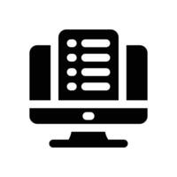exam glyph icon. Strong and solid icon for websites, mobile interfaces, presentations, and visual branding. High quality and easy to edit. vector