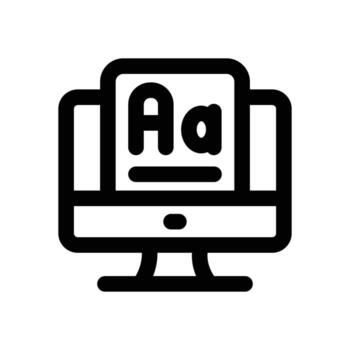 vocabulary line icon. Clean and minimalist icon for websites, mobile apps, presentations, and logos. Fully scalable and customizable for any project. vector