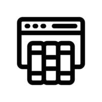 online library line icon. Clean and minimalist icon for websites, mobile apps, presentations, and logos. Fully scalable and customizable for any project. vector
